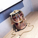 Luxury Handbag Women Bag Designer Retro Weave Feather Tassel lady Shoulder Bag